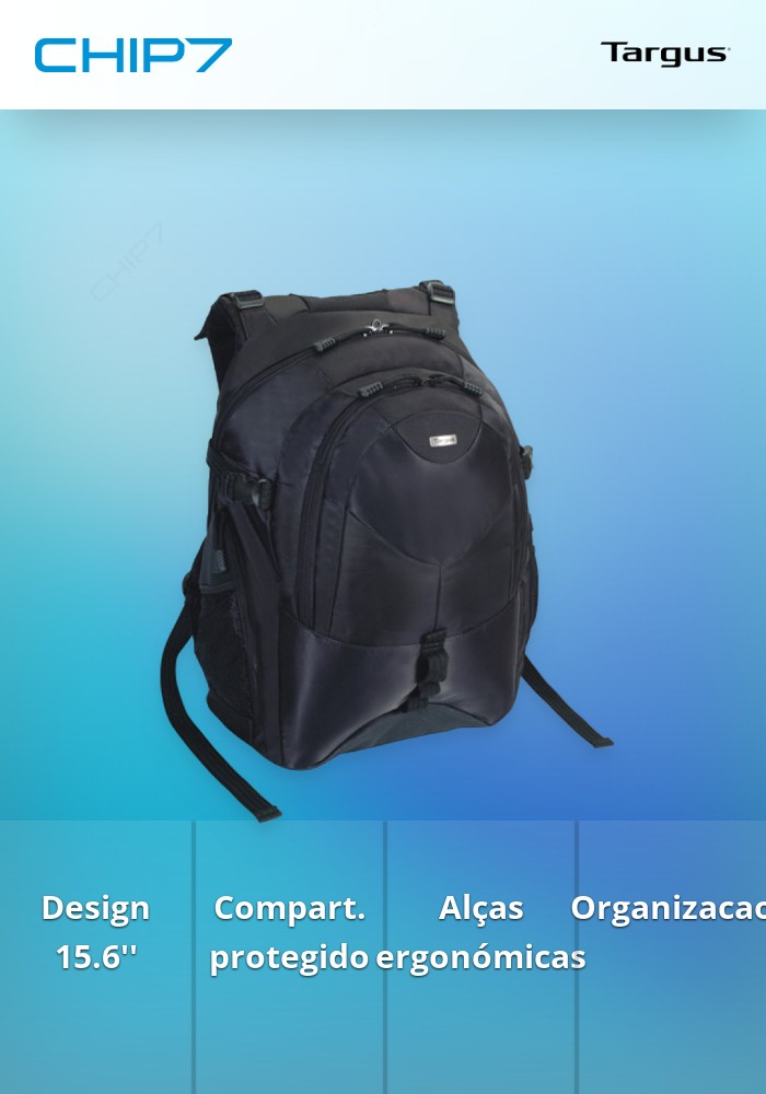 TARGUS MOCHILA CAMPUS BLACK CHIP7