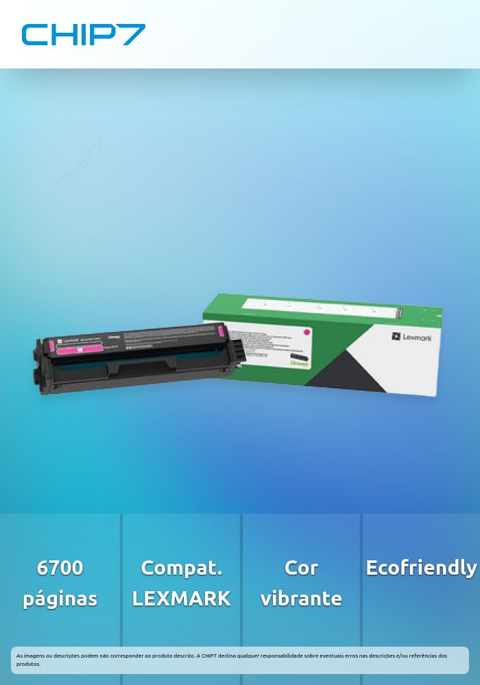 Toner LEXMARK 20N2XM0 Magenta de Retorno 6,7K a 5% - CX/CS431