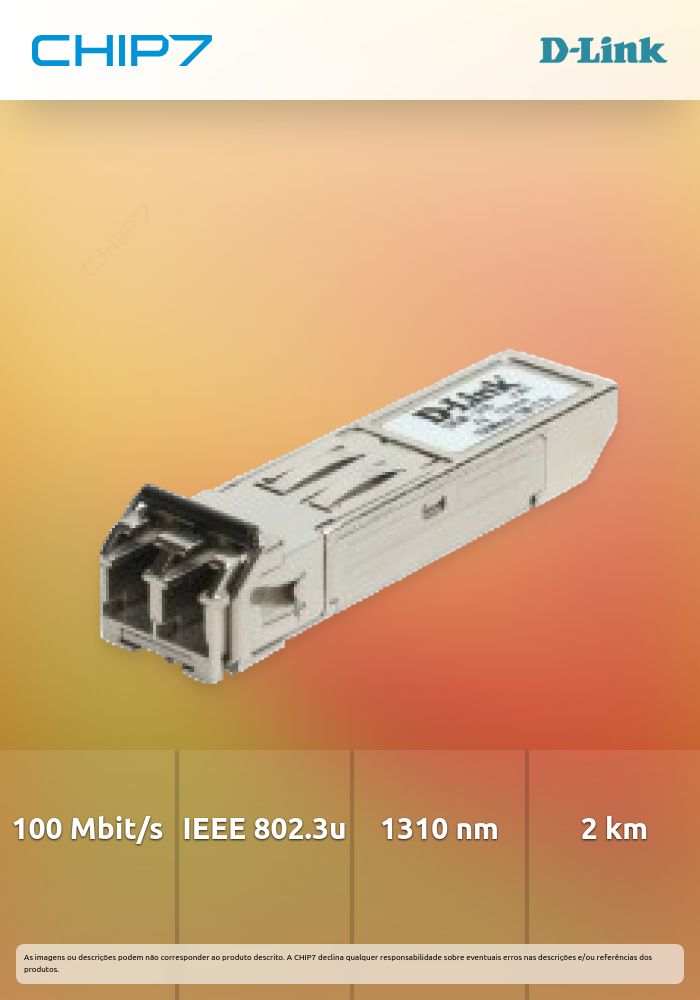 Transceptor de fibra D-LINK multimodo SFP 100Base-FX