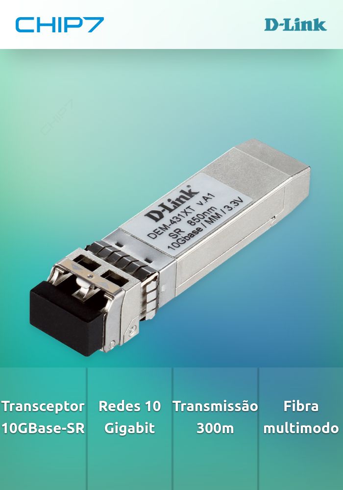 10GBase-SR SFP+ Transceiver, 80/300m