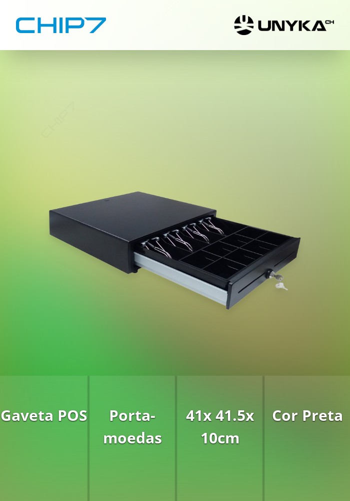 Gaveta POS  PORTAMONEDAS, MEDIDAS: 41X41.5X10CM, COLOR BLACK