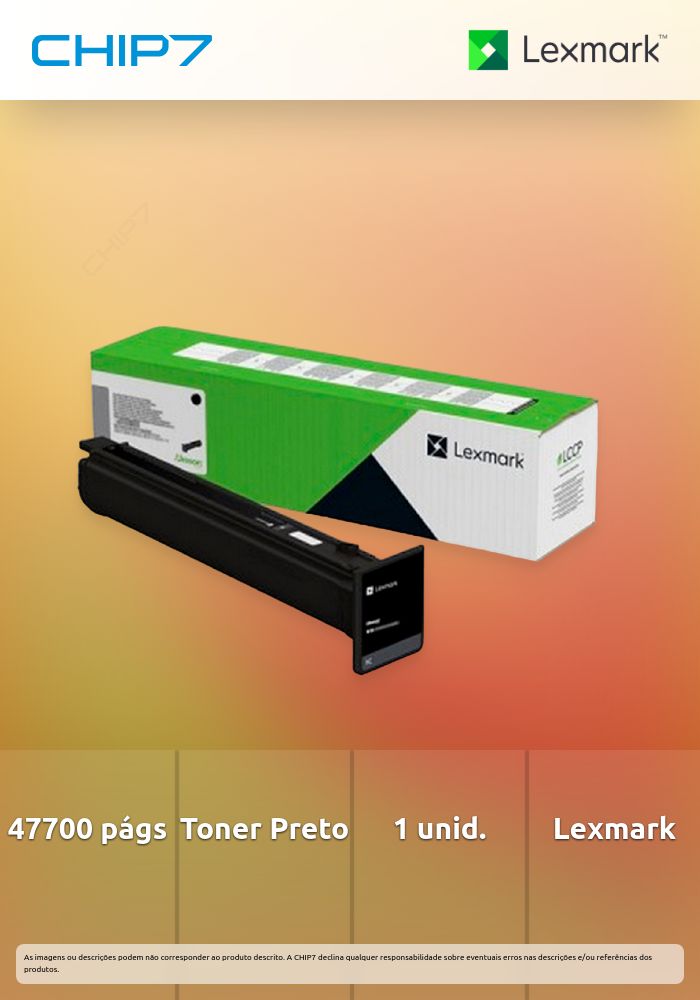 Toner LEXMARK 24B7581 Preto BSD 47.7K a 5% - XC9635 9645 9655