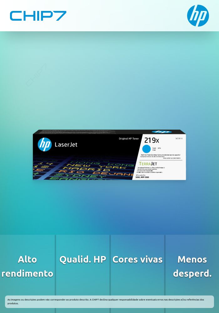 Toner HP Ciano 219A Alto Rendimento