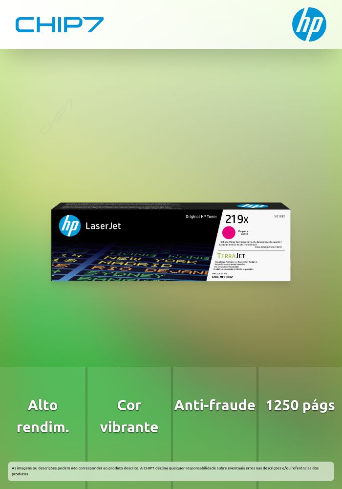 Toner HP Magenta 219A Alto Rendimento