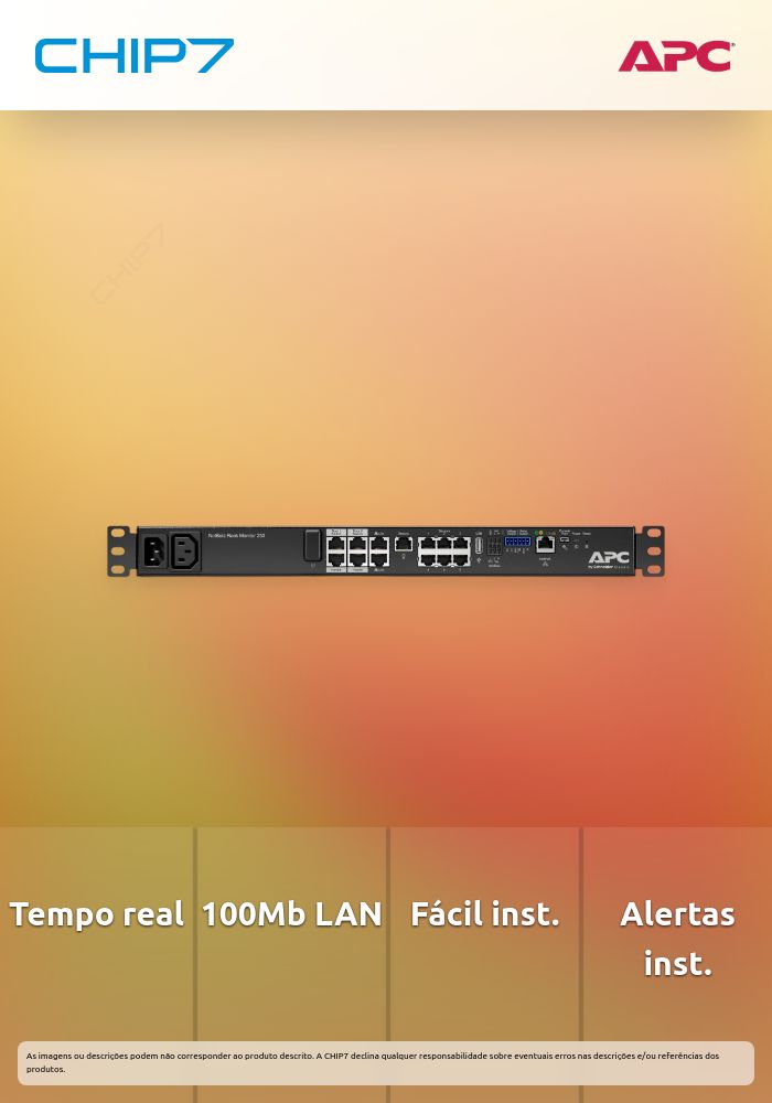 APC NetBotz Rack Monitor 250 - Dispositivo de monitoração de ambiente - 100Mb LAN - montável em gabinete