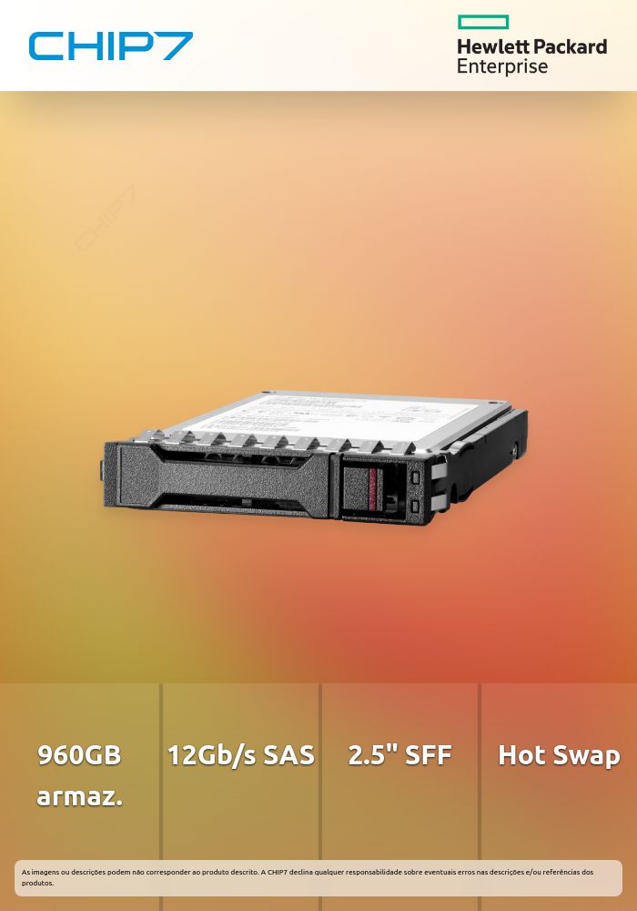 960GB SSD Disco Interno HPE Hot Swap 2.5