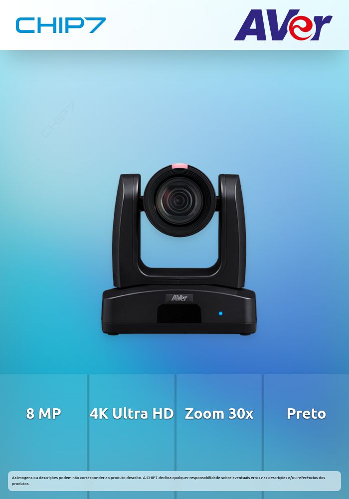 Webcam Aver TR335 4K Ultra HD 60Hz 30x ZOOM HDMI 3GSDI USB RJ45 AUTO TRACKING