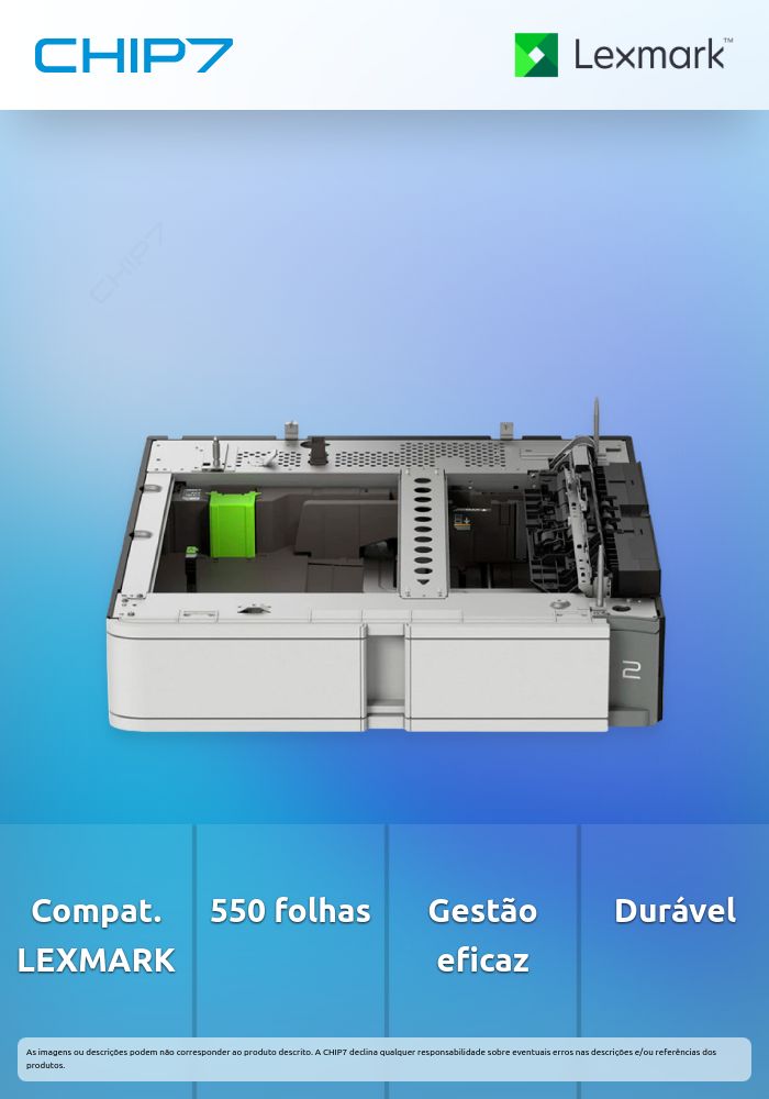 Tabuleiro LEXMARK de 550 folhas - CX83x/95x/96x CS96x MX95x