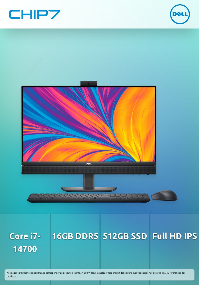 Computador All In One AIO DELL - I7 14700 / 16GB RAM / 512GB SSD
