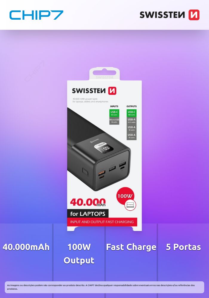 Powerbank Swissten Power Line 40000 mAh