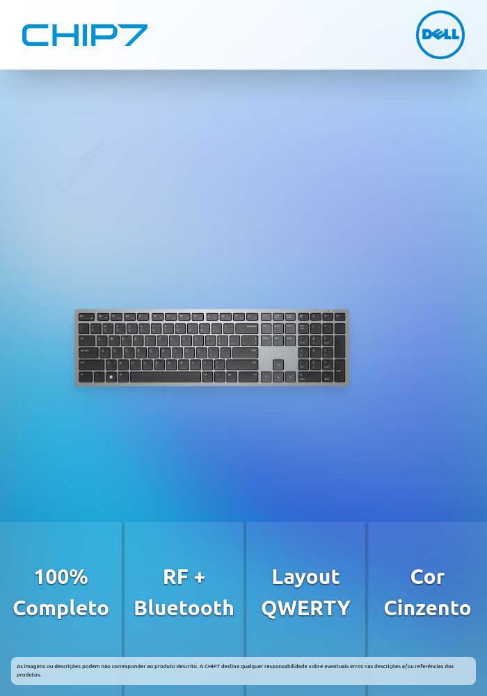 DELL MULTI-DEVICE WIRELESS KEYBOARD - KB700 - PORT (QWERTY) #PROMO ATE 28/06