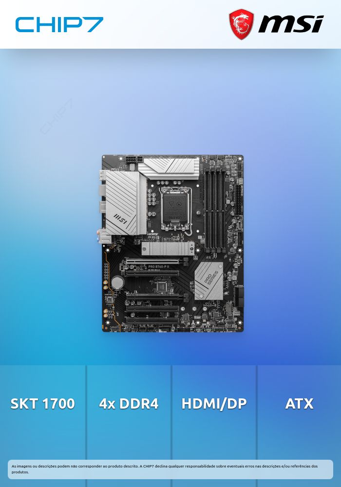 Motherboard MSI PRO B760-P II SKT 1700 4xDDR4 HDMI/DP ATX