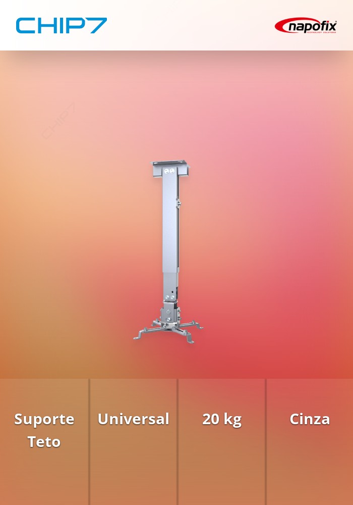 Suporte de Teto p/ Projector (Universal) - Silver