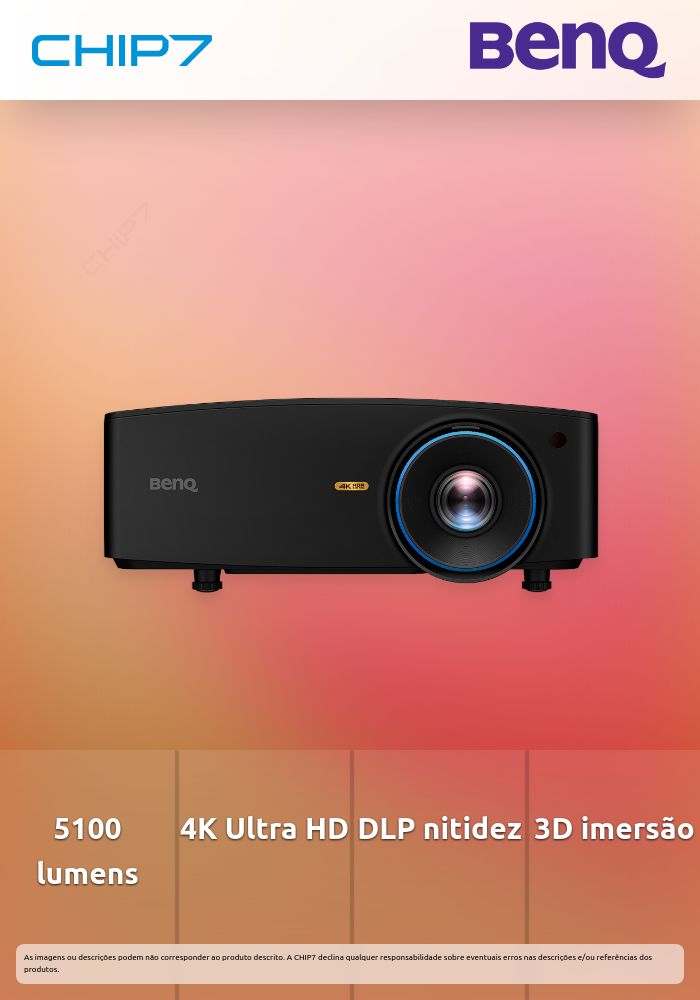 BenQ LK954ST - Projector DLP - laser - 3D - 5100 lumens ANSI - 3840 x 2160 - 16:9 - 4K - lentes fixas de projeção de curta distância