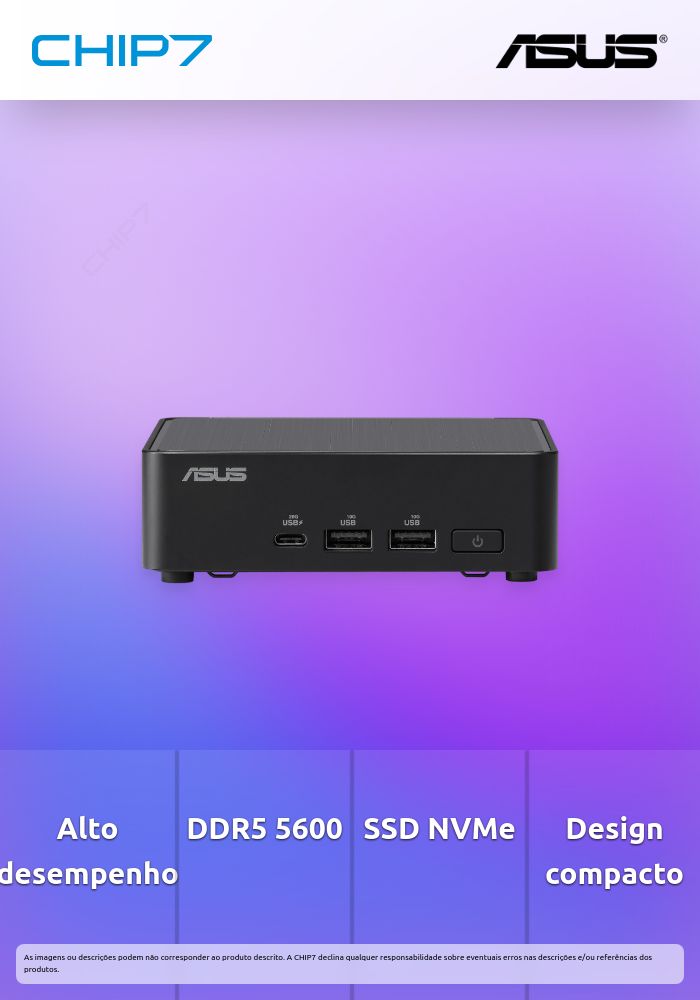 Barebone ASUS NUC 14 Pro NUC14RVK 2B i5-125H DDR5 5600 SO-SSD M2 NVMe PCIe 4x