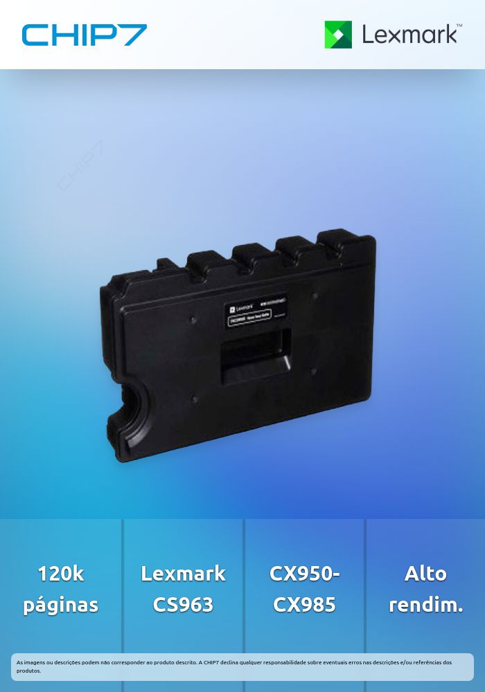 Embalagem de Resíduos Lexmark 120000K