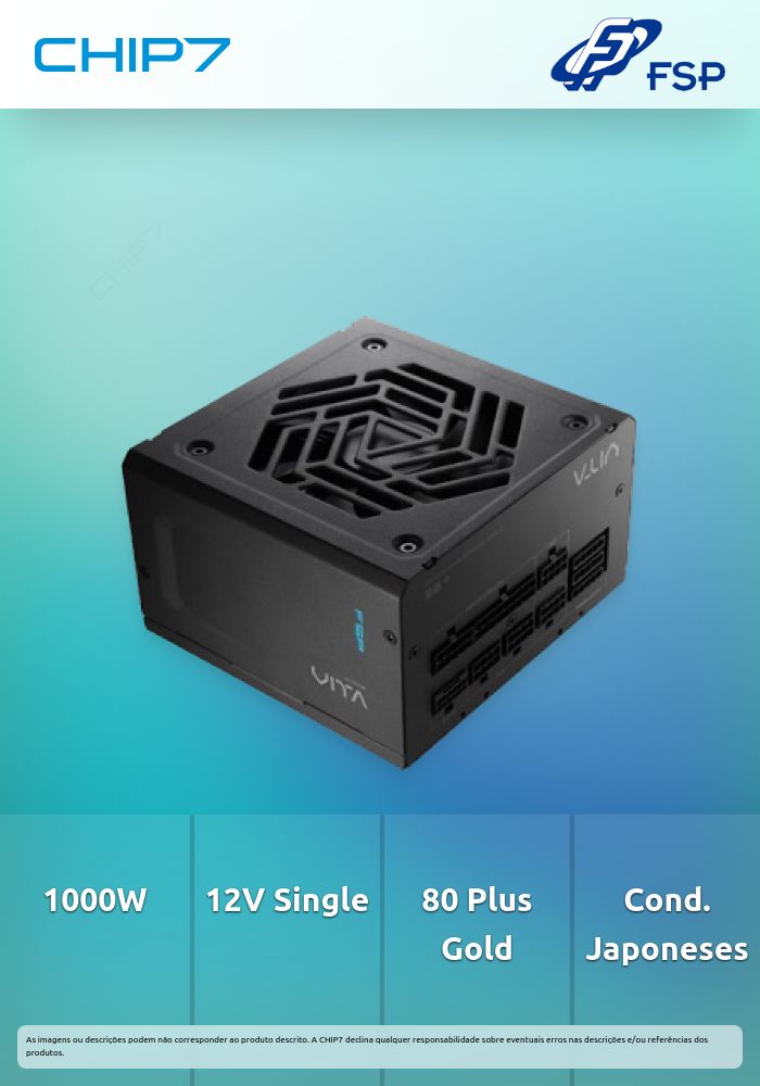 PSU ATX FSP VITA GM 1000W 83,33A 80P GOLD ATX3.1 PCIE5 | CHIP7