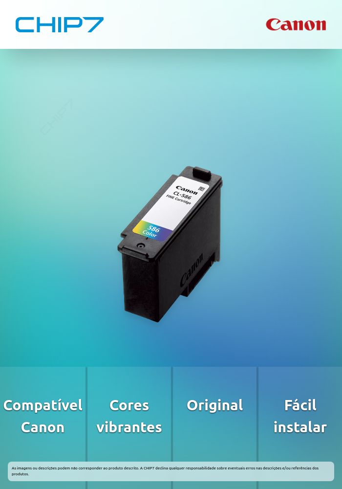 Tinteiro Canon CL-586 Original Tricolor - 6227C001