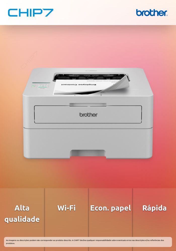 Impressora BROTHER Laser Mono HL-L2865DW Wi-Fi Duplex Bandeja 250 folhas