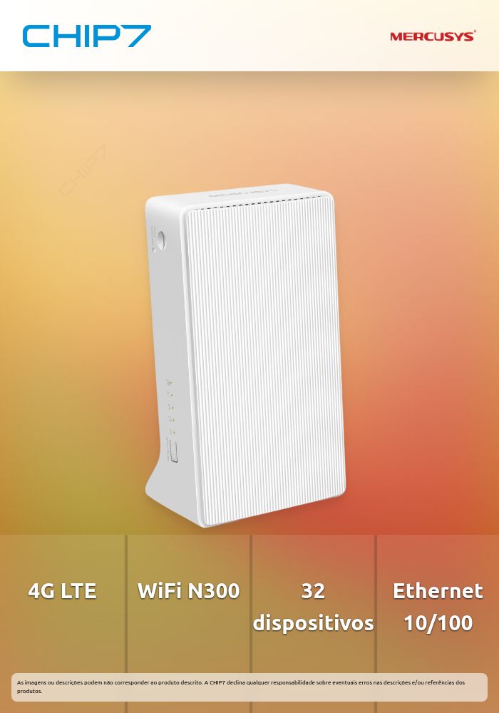 Router Mercusys MB112-4G N300 Single-Band WiFi 4 4G LTE 10/100Mbps