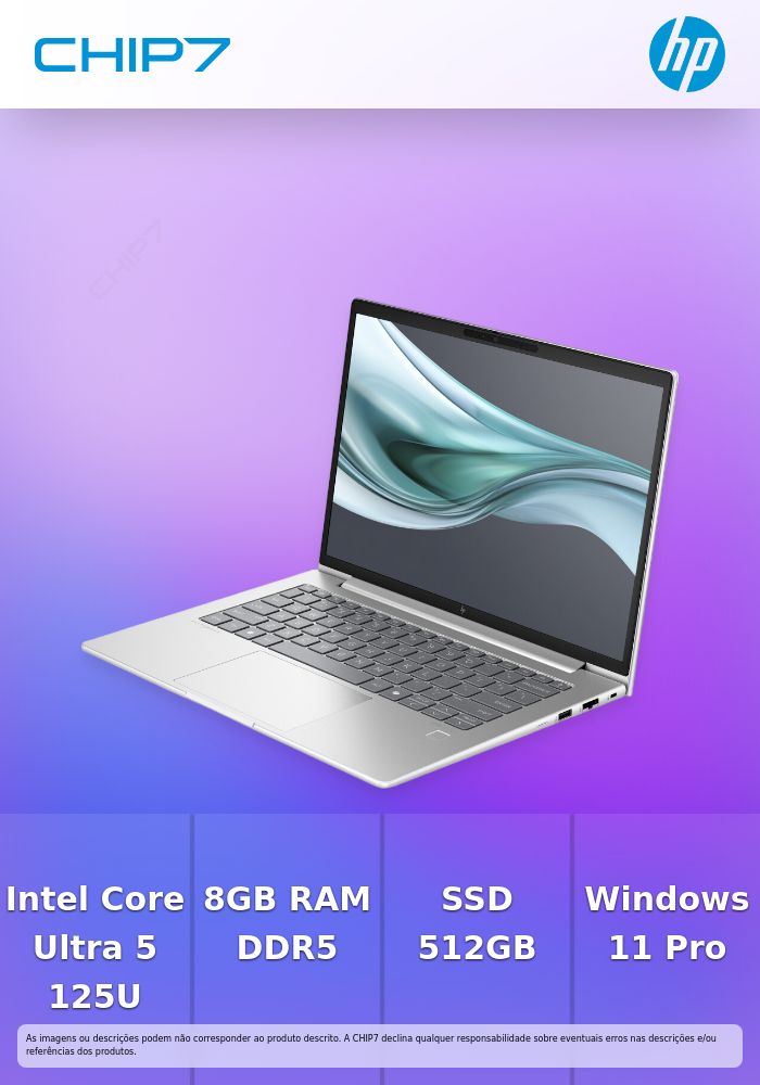 Portátil HP EliteBook 640 G11 – Intel Core Ultra 5 125U / 8GB RAM / 512GB SSD / 14