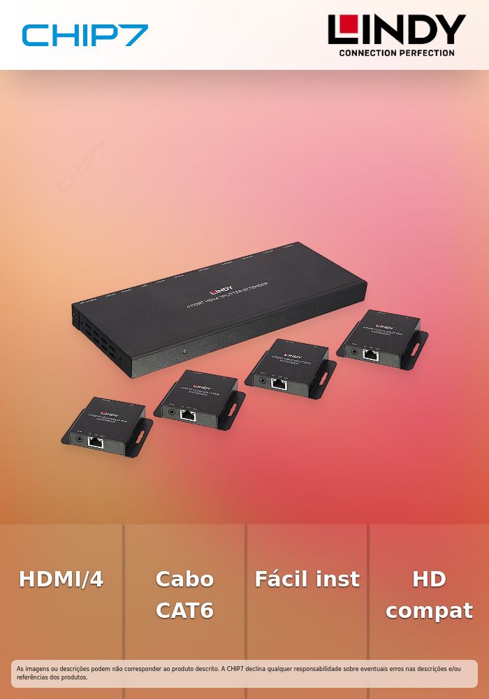 50M CAT.6 4 PORT HDMISPLITTER EXTEN