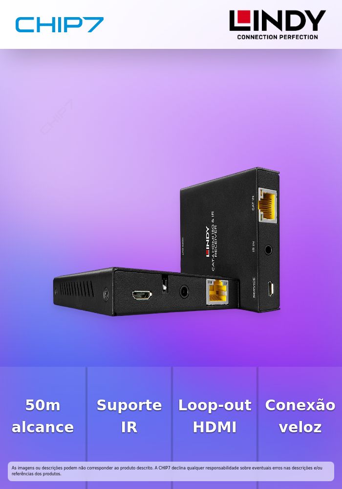 50M CAT.6 HDMI &IR EXTENDERLOOP OUT