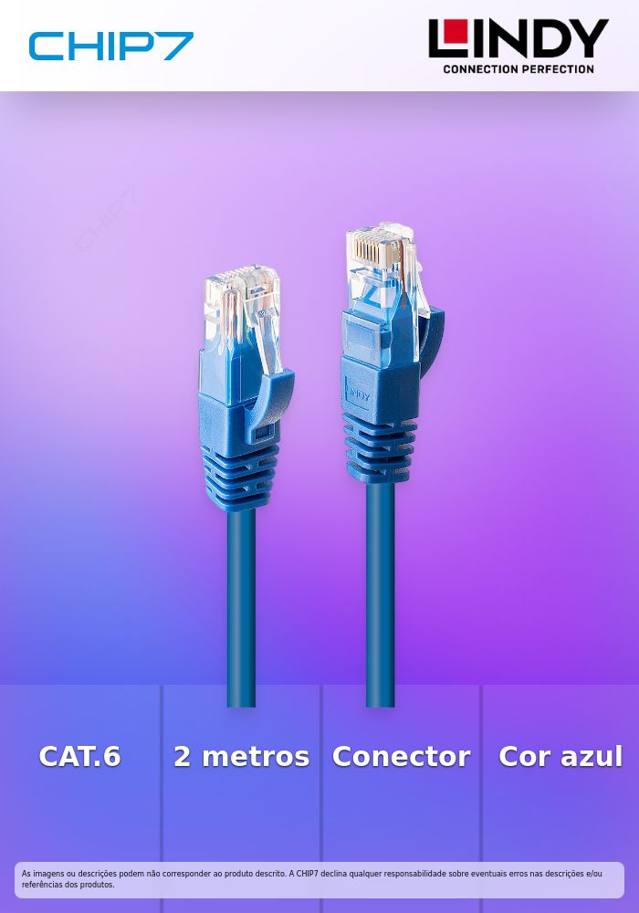 2M CAT.6 U/UTP CABLE  BLUE