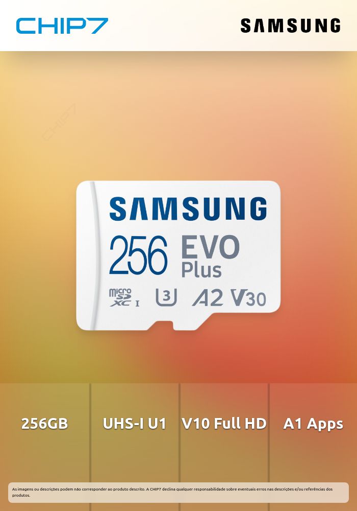 256GB MicroSD Samsung Evo Plus UHS-I SDHC U1 V10 A1