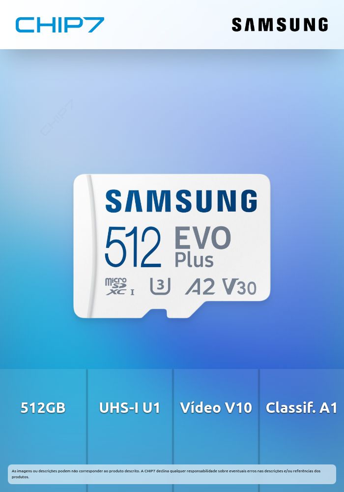 512GB MicroSD Samsung Evo Plus UHS-I SDHC U1 V10 A1