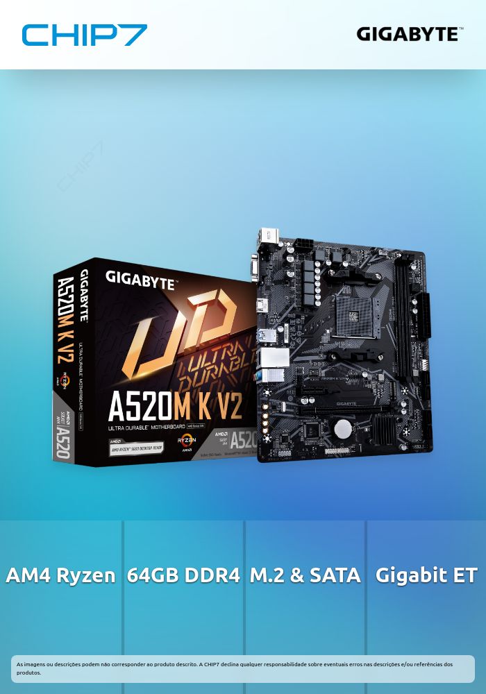 Motherboard Gigabyte A520MK V2 CHIP7