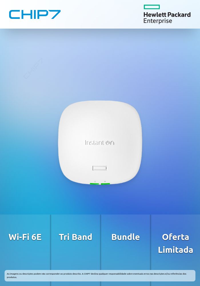 HPE Networking Instant On AP32 (EU) - Ponto de acesso sem fios - Wi-Fi 6 - Wi-Fi 6E - 2.4 GHz, 5 GHz, 6 GHz - montável em parede / teto
