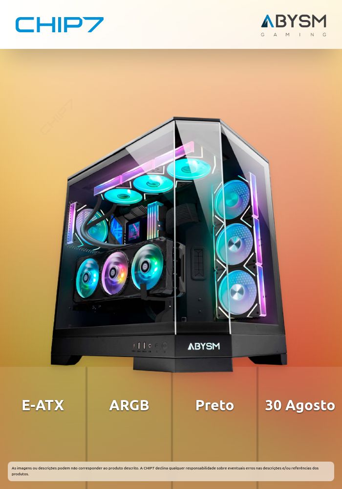 Caixa E-ATX Danube SAVA H600 ARGB - Preto - preço válido p/ unidades pré-estabelecidas e faturadas até 30 de agosto
