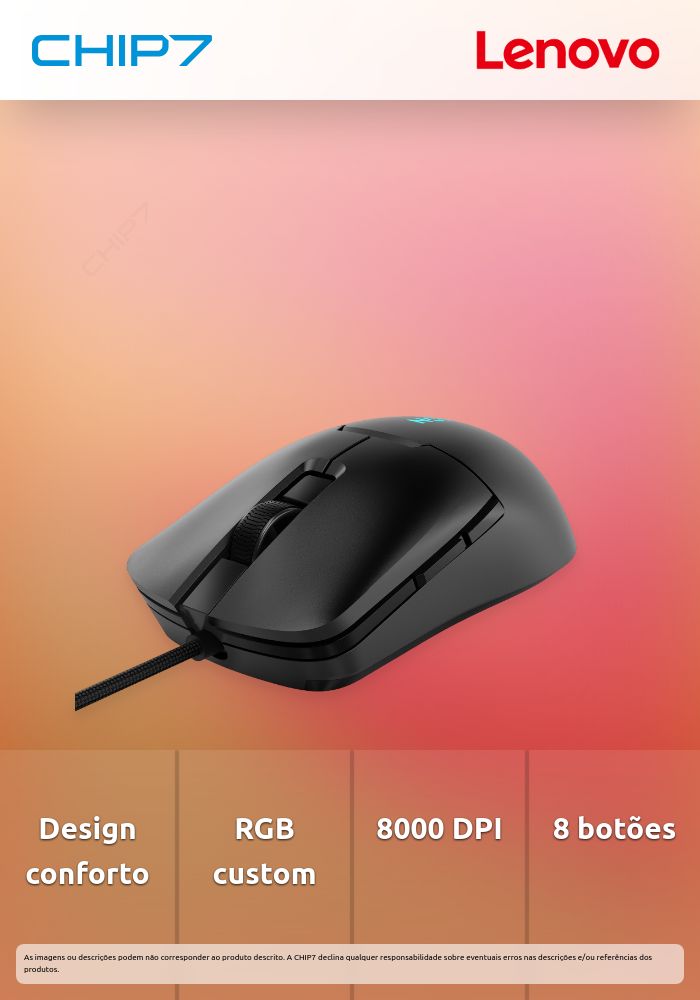 Rato Gaming Lenovo Legion M300S RGB Preto