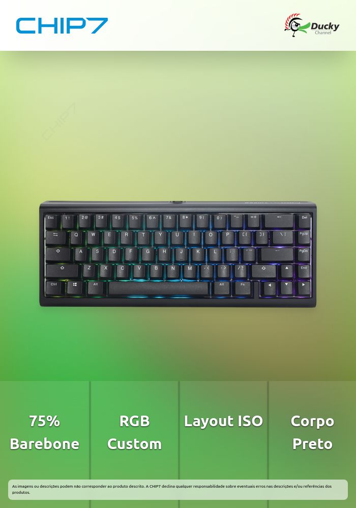 Barebone Ducky Tinker65 75% RGB Black (ISO)