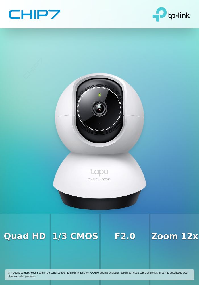 Câmara de Segurança TP-Link Tapo TC72 2K Pan/Tilt AI Home Security Wi-Fi