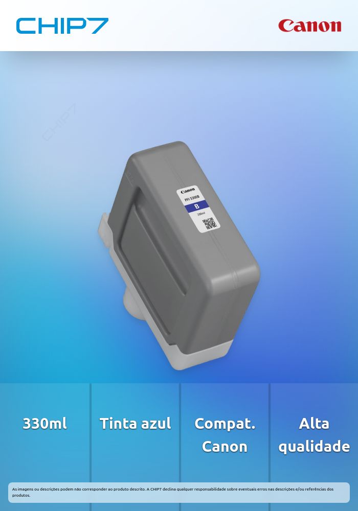 Tanque de tinta azul Canon PFI-3300B de 330ml