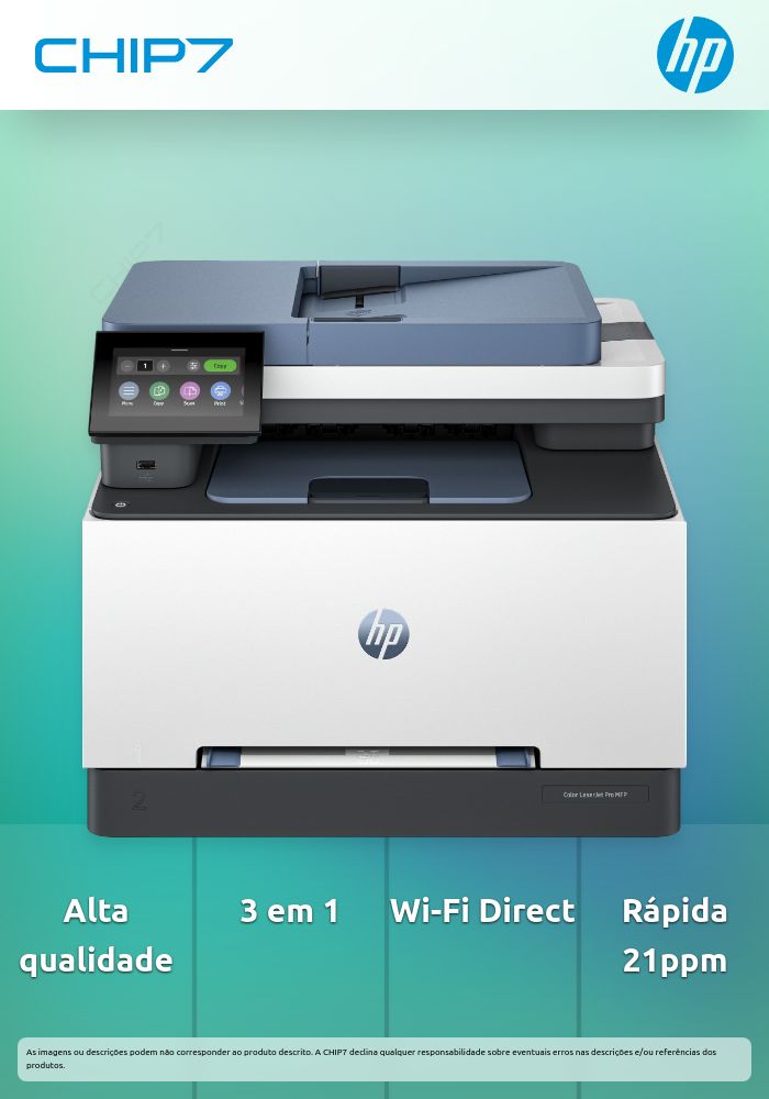 Impressora HP Multifunções Color Laserjet Pro 3302sdw