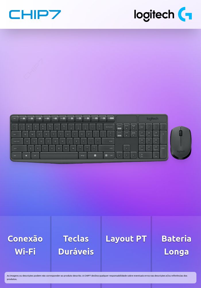 Teclado+Rato Logitech MK235 Desktop Wireless (PT)