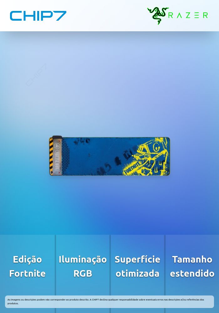Tapete p/ rato Goliathus Extended Chroma - Fortnite Edition