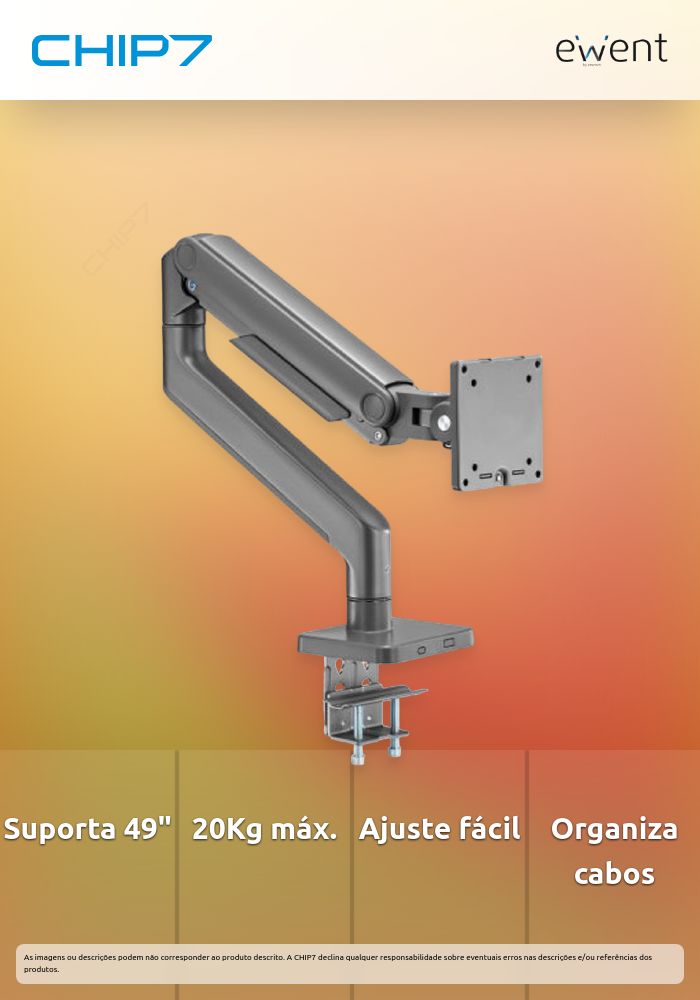 EWENT SUPORTE DE MESA HEAVY DUTY ATÉ 49