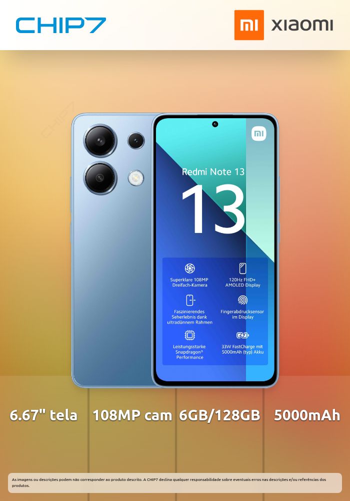 Smartphone Xiaomi Redmi Note 13 4G 6.67