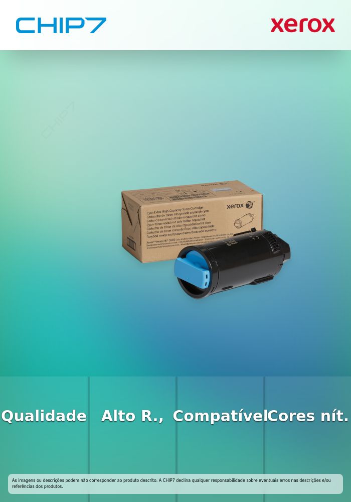 Cartucho de toner Xerox Ciano Original Capacidade Extra Elevada para VersaLink C605