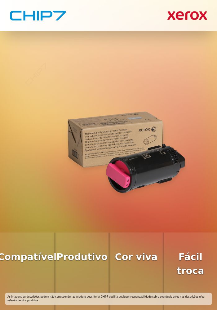 Cartucho de Toner Xerox Magenta Original Alta Produtividade Alargada para VersaLink C605