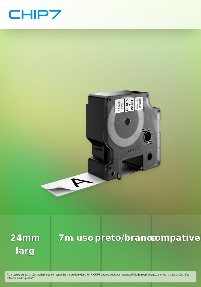 D1 - CINTAS DYMO 24MMX7M NEG/BLANC