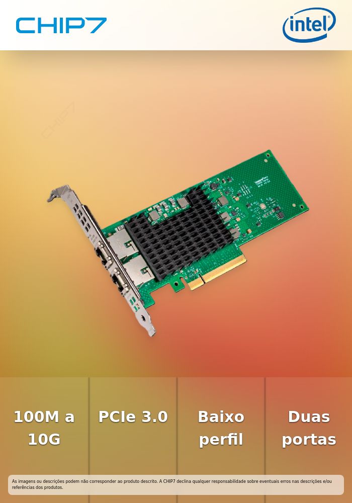 Intel Ethernet Network Adapter X710-T2L - Adaptador de rede - PCIe 3.0 x8 baixo perfil - 100M/1G/2.5G/5G/10 Gigabit Ethernet x 2