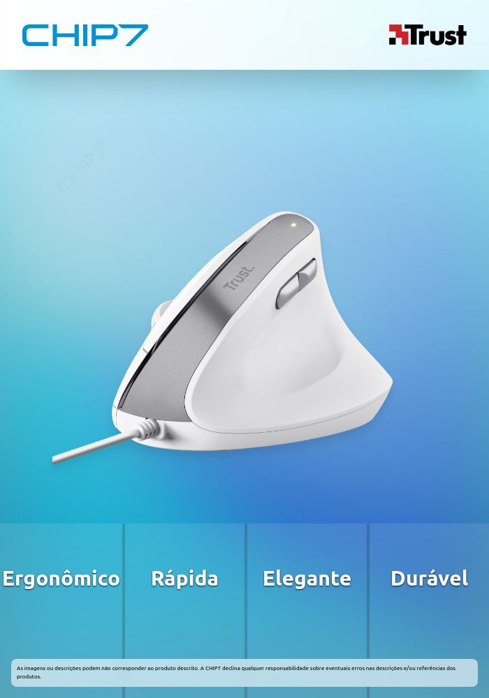 Rato TRUST ergonomic wired BAYO II white - 25397