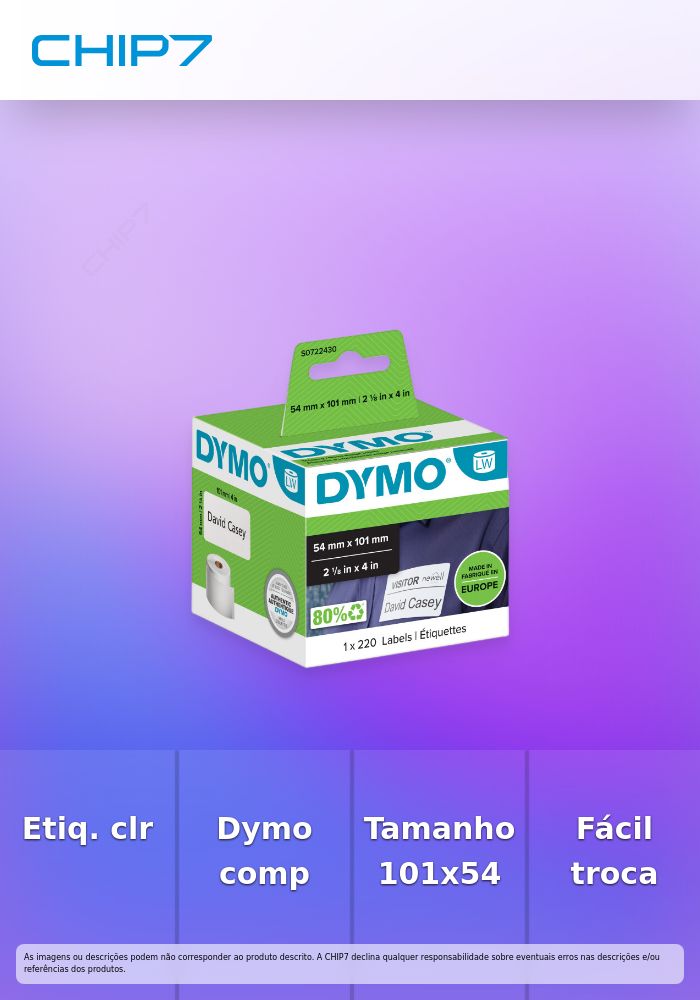 Etiquetas Envio Dymo 101x54mm - S0722430