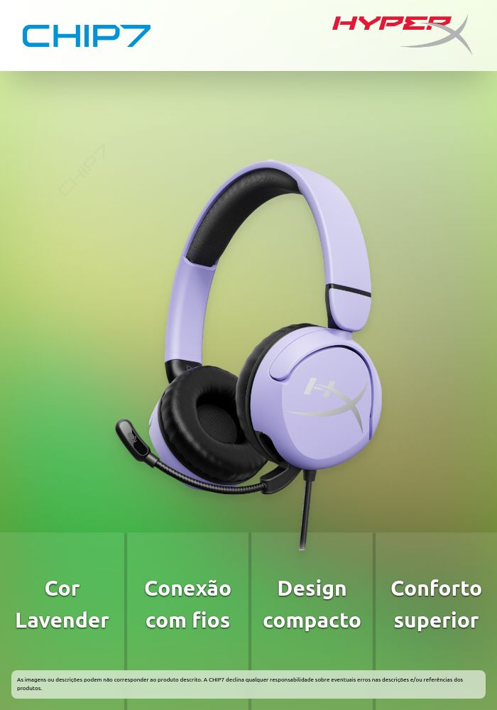 Headset HyperX Cloud Mini Com Fios Lavender