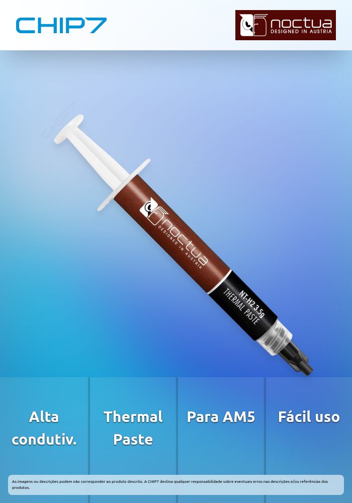 Pasta Térmica Noctua NT-H2 3.5g AM5 Edition com Thermal Paste Guard